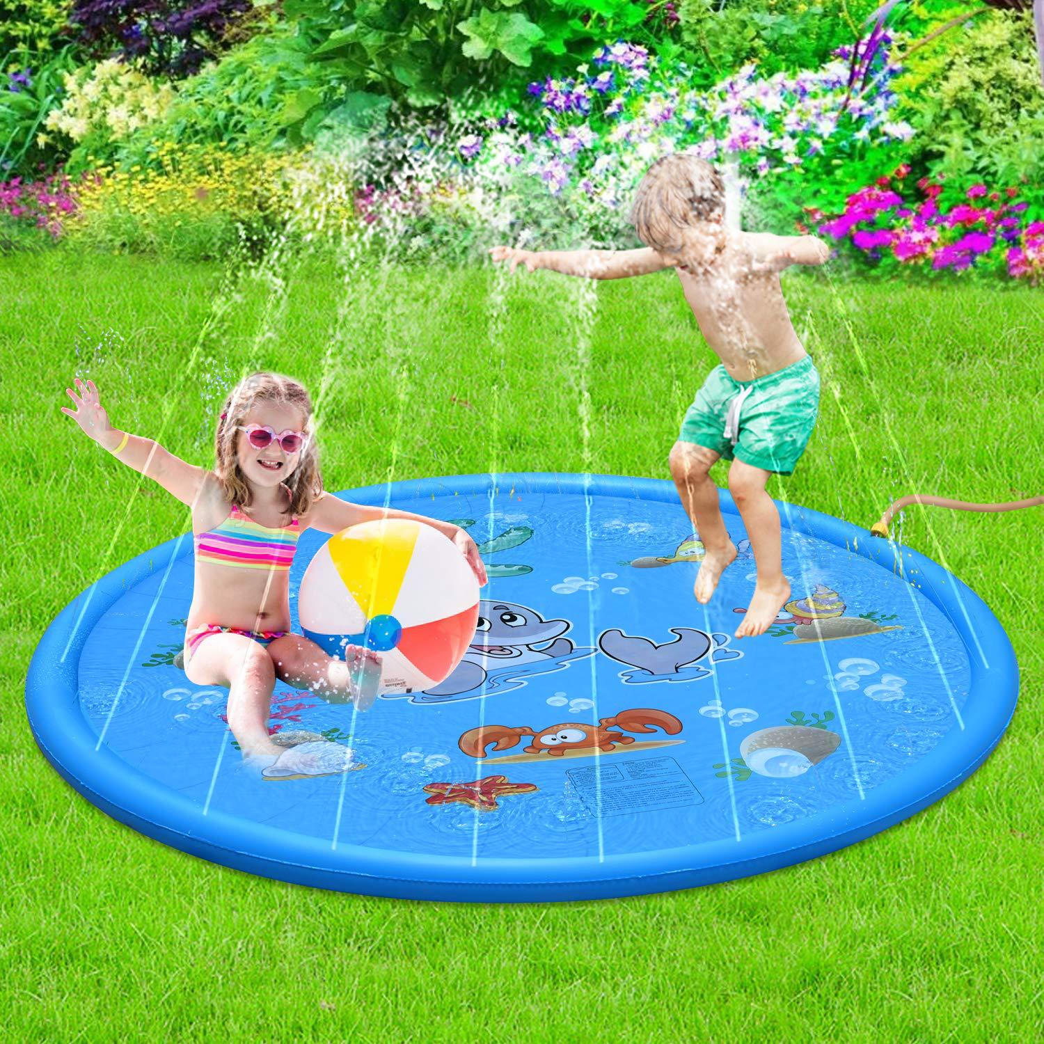 Wasserspritz Spielmatte Plantschen Draußen Kinder