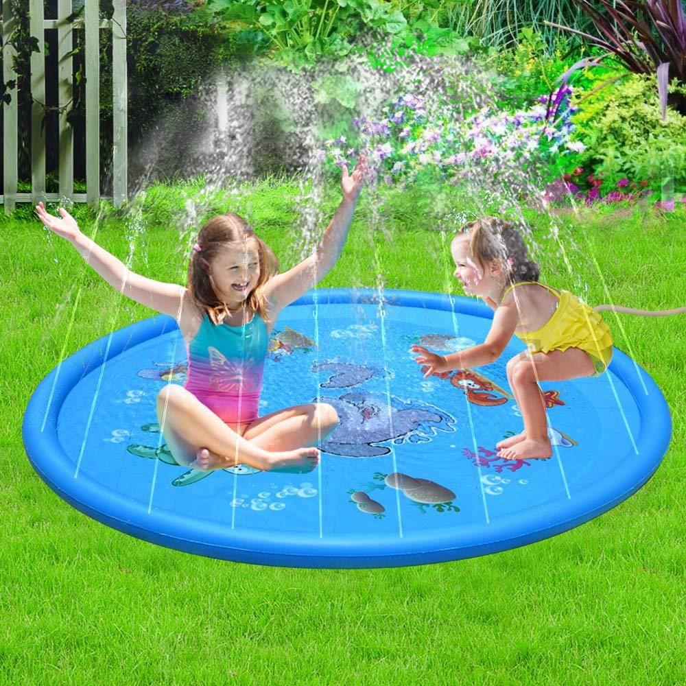 Wasserspritz Spielmatte Plantschen Draußen Kinder