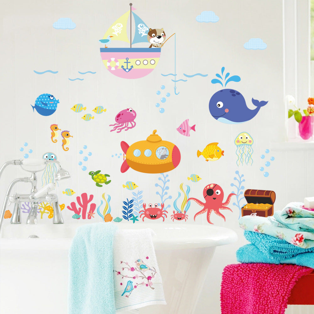 Ozean Unterwasser Sticker Badezimmer Kinderzimmer