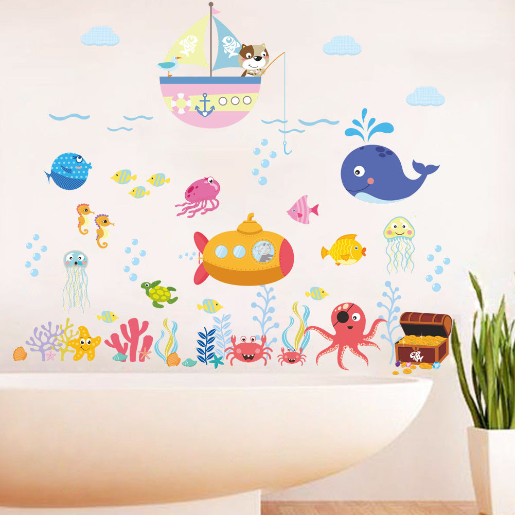 Ozean Unterwasser Sticker Badezimmer Kinderzimmer