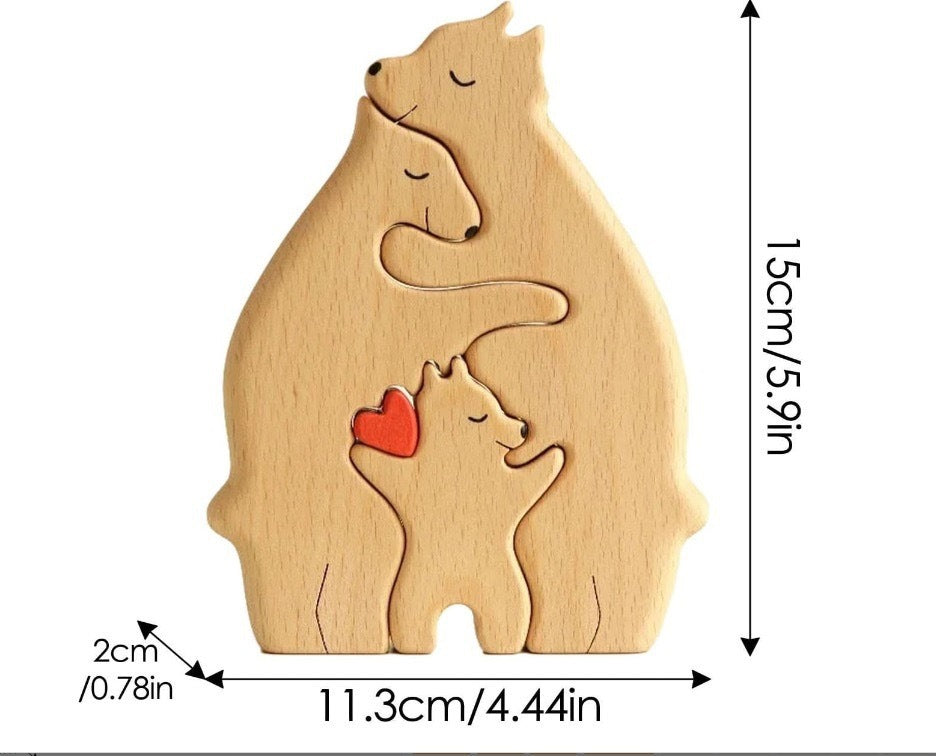 Personalisiertes Holz Puzzle Familie Namen