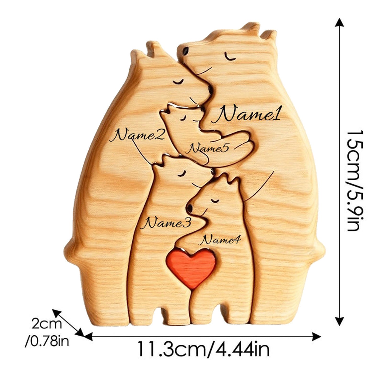 Personalisiertes Holz Puzzle Familie Namen