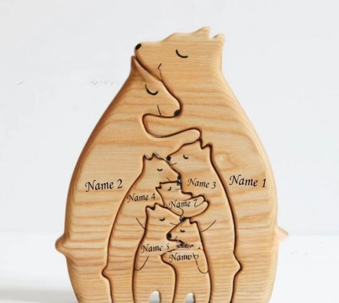 Personalisiertes Holz Puzzle Familie Namen