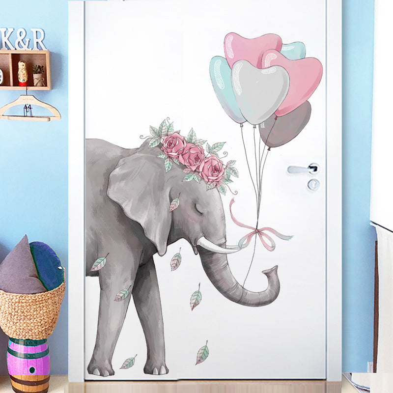 Tür Wand Aufkleber Sticker Elefant Baby Kinderzimmer