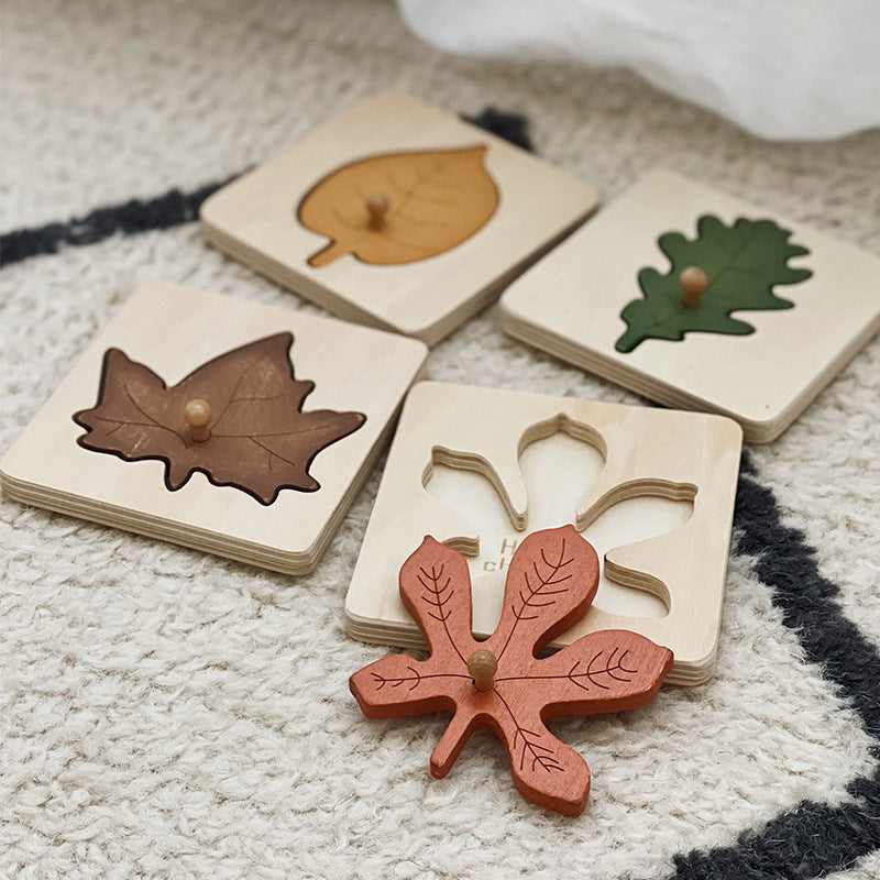 Blätter Puzzle Montessori Frühes Lernen Baby Kinder