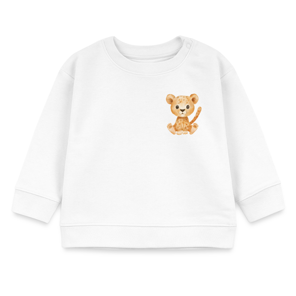 Bio Baby Sweatshirt Löwe - white