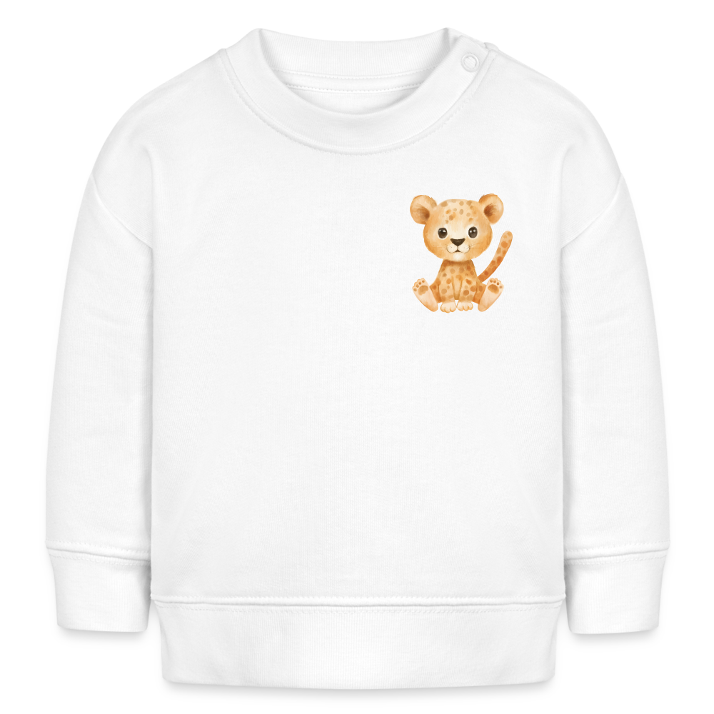 Bio Baby Sweatshirt Löwe - white