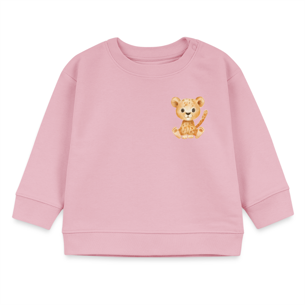 Bio Baby Sweatshirt Löwe - cotton pink