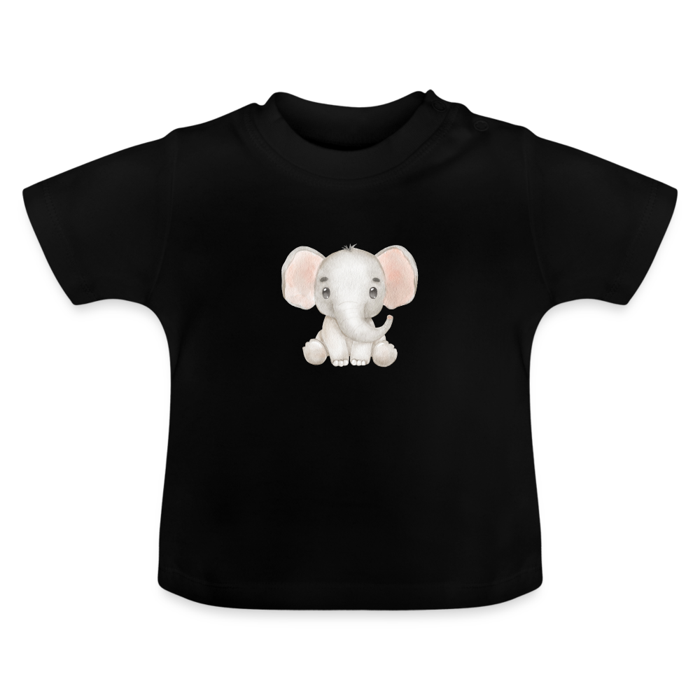 Bio-Baby T-Shirt Elefant_ - Schwarz