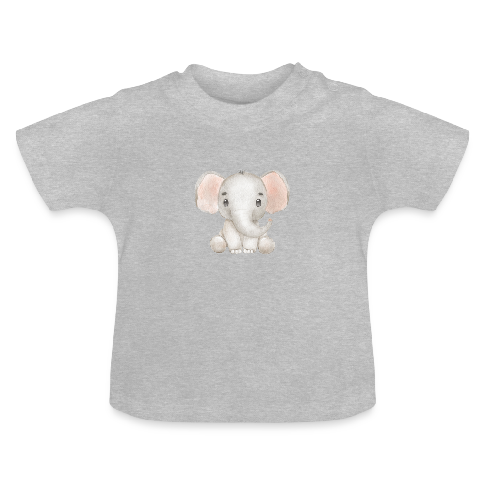 Bio-Baby T-Shirt Elefant_ - Grau meliert