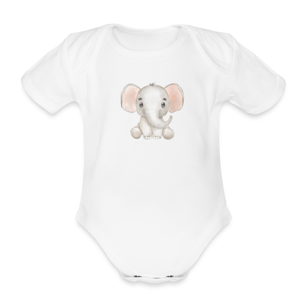 Baby Bio-Kurzarm-Body Elefant