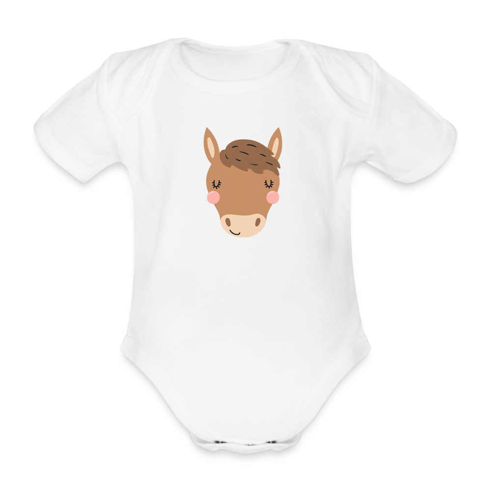 Baby Bio-Kurzarm-Body Esel