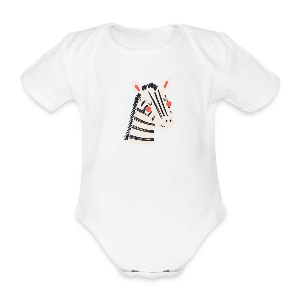 Baby Bio-Kurzarm-Body Zebra