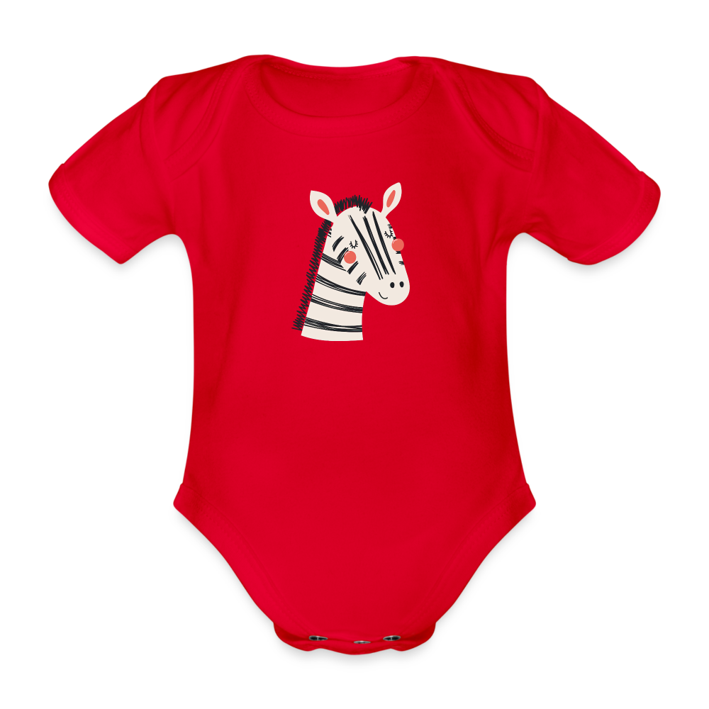 Baby Bio-Kurzarm-Body Zebra