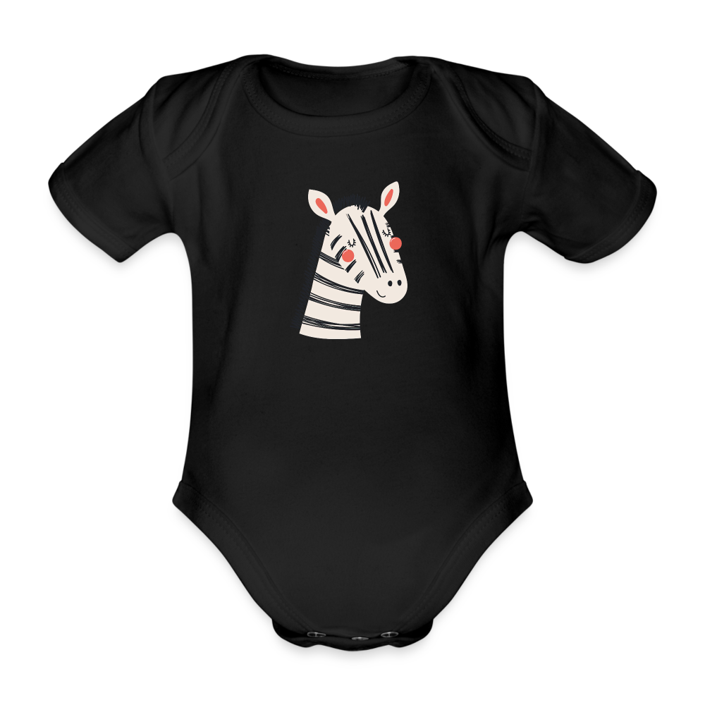 Baby Bio-Kurzarm-Body Zebra