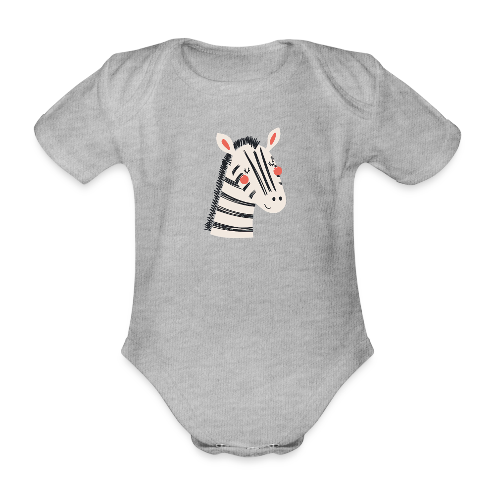 Baby Bio-Kurzarm-Body Zebra