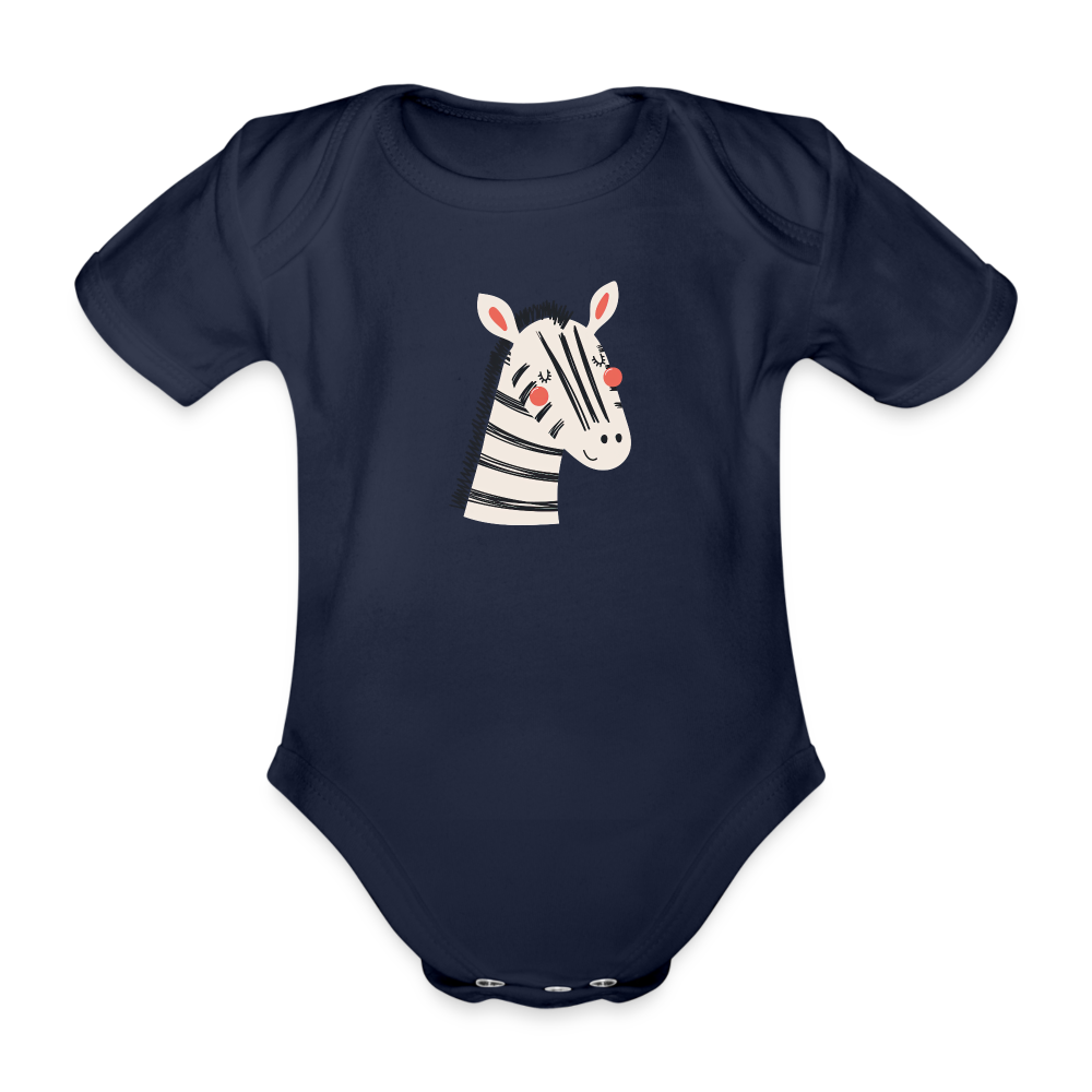 Baby Bio-Kurzarm-Body Zebra