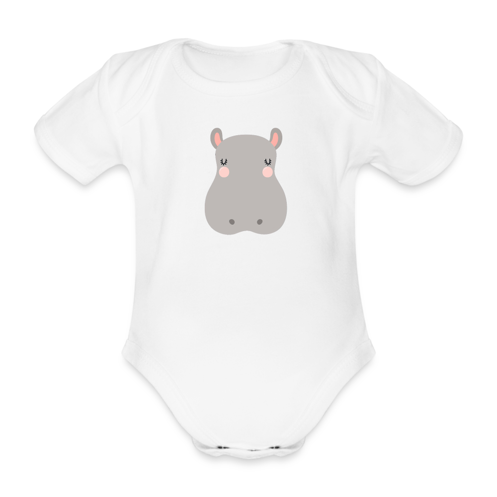 Baby Bio-Kurzarm-Body Nilpferd