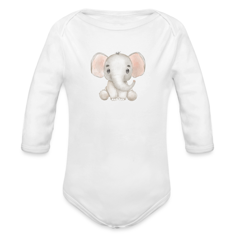 Baby Bio Langarm-Body Elefant